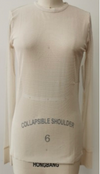 Brazeau Tricot Longsleeve Silk Tulle T in Tea Dip