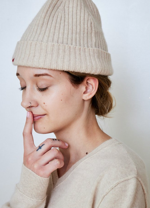 Cashmere Cap in Creme