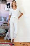 Emerson Fry Luxe Emerson White Linen T