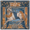 Sabina Savage "Honoring Argos" Wool and Silk Scarf Marine