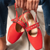 Pearl Ballet Flats Cherry