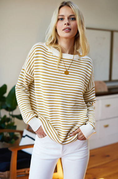 Emerson Fry Carolyn Sweater Marigold Stripe