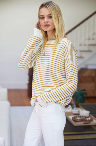 Emerson Fry Carolyn Sweater Marigold Stripe