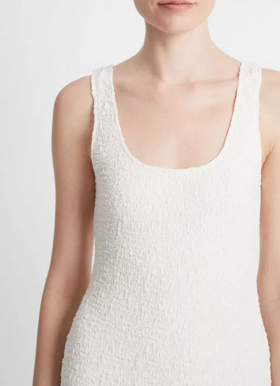 Cream Square Neck Tank Dress