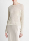 Linen Cord Drop Shoulder Pullover