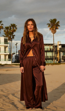  Liz Silk Pants Chocolate
