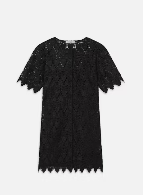 Black Lace Button Front Dress by Frame PATRICIA Black Lace Button Front Dress by Frame PATRICIA