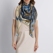  "London Bridge is Falling Down" Wool and Silk Scarf Vanilla / Buttermilk
