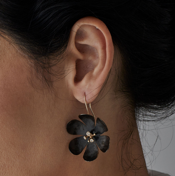 Hellebore Bronze Earring