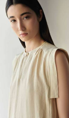 Sophie Dress in Cream Linen