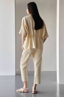 Ellis Top in White Linen