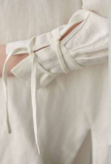  Jade Top in White Linen