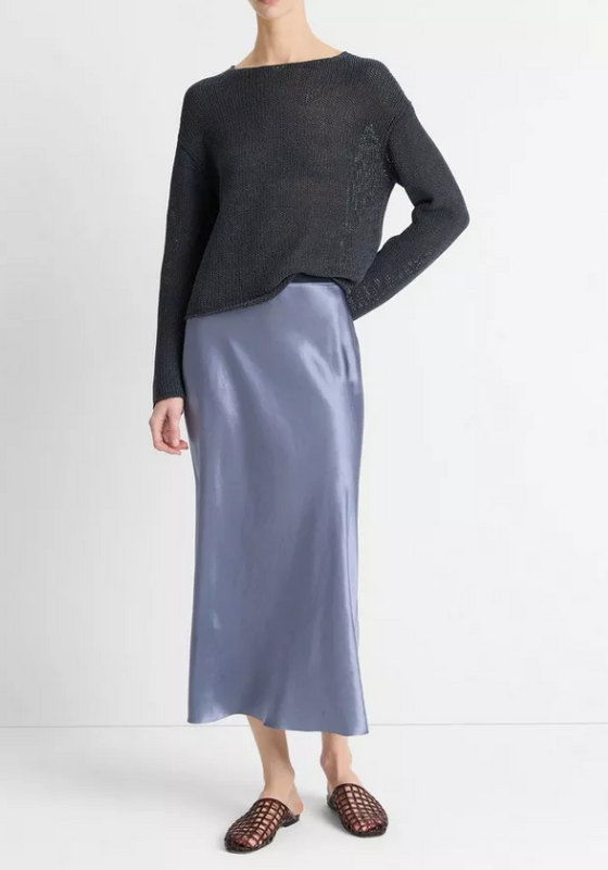 Coated Cotton Pullover Night Lake