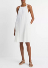 Pleated A- Line Pintuck Dress