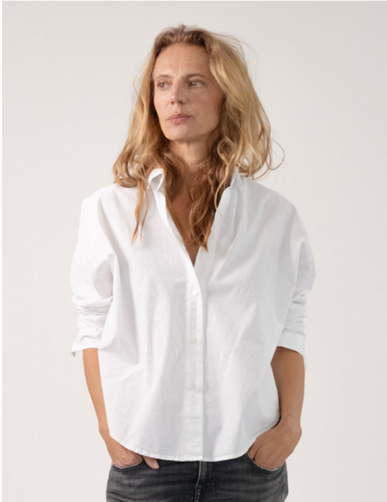 Zoe Poplin Shirt White