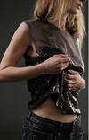 Sequin Tank Dark Brown