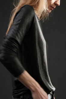  Lait Long Sleeve Tee Viscose Black