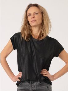  Lait Crew Neck Tee Viscose Black