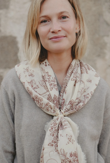 Toile de Jouy Bandana Camel