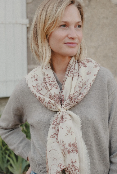 Toile de Jouy Bandana Camel