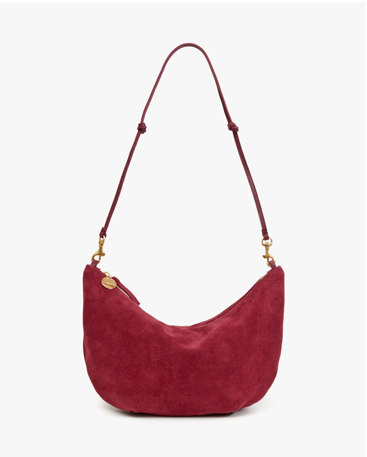 Lune Currant Suede Bag