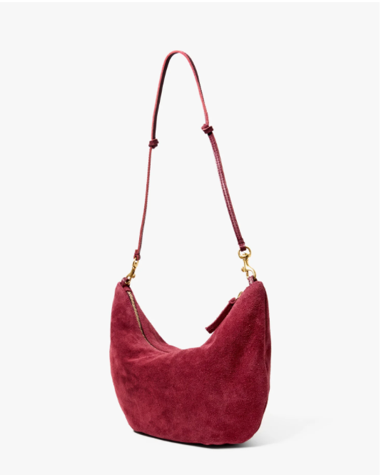 Lune Currant Suede Bag