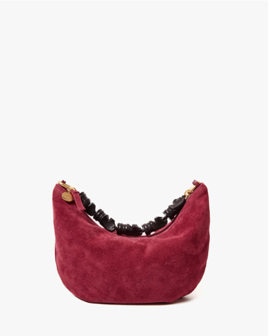 Lune Currant Suede Bag