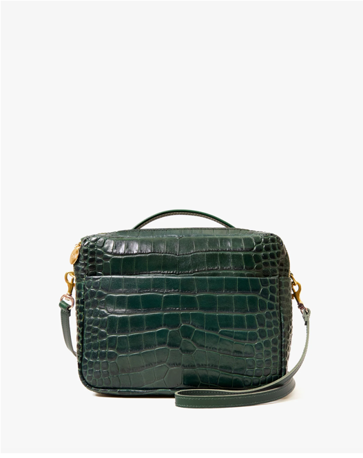Mirabel Handbag in Deep Pine Croc