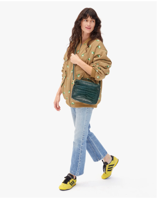 Mirabel Handbag in Deep Pine Croc