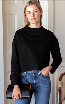 
Emerson Fry black jewel neck top found at Patricia in Southern Pines, NC