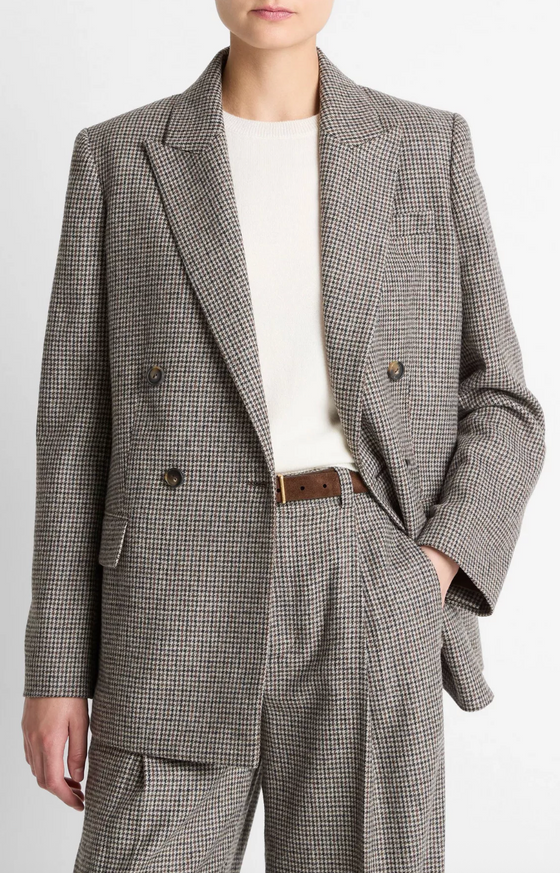 Vince Houndstooth Double Breasted Blazer found at Patricia in Southern Pines, NC