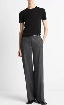  Vince  Italian Jaspe Pintuck High-Waist Wide-Leg Pant Medium Heather Gray found at Patricia in Southern Pines, NC