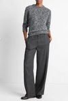 Marled Crew Neck Sweater Medium Gray