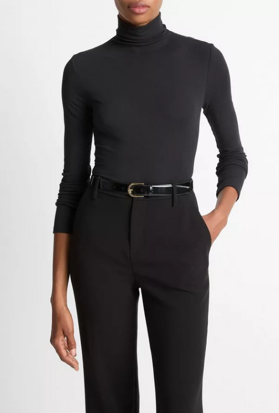 Essential Long Sleeve Turtleneck Black