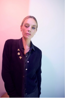  Brazeau Tricot  Royal Milan cashmere  cardigan in black found at Patricia in Southern Pines, NC