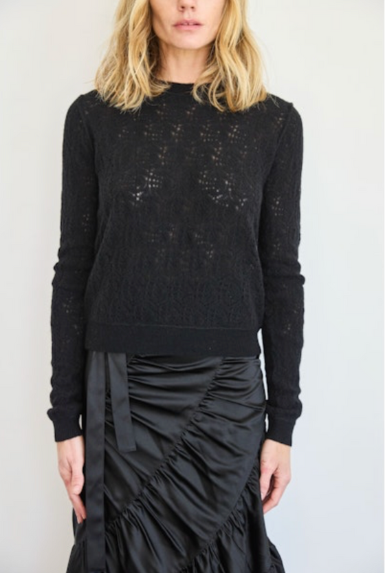 Cashmere lace pullover black found at Patricia in Southern Pines, NC