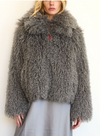Brazeau Tricot shaggy bomber grey found at Patricia in Southern Pines, NC