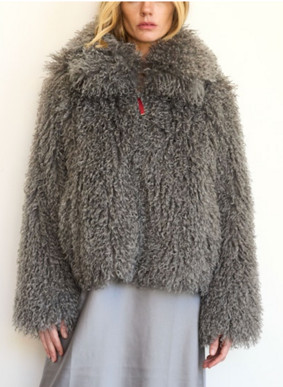 Brazeau Tricot shaggy bomber grey found at Patricia in Southern Pines, NC