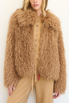 Brazeau Tricot Caramel Shaggy Bomber found at Patricia in Southern Pines, NC