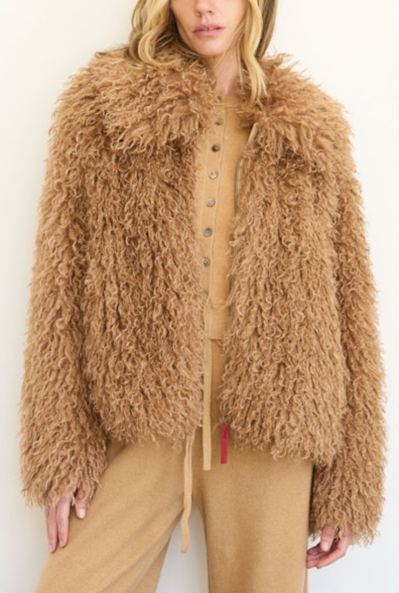  Brazeau Tricot Caramel Shaggy Bomber found at Patricia in Southern Pines, NC