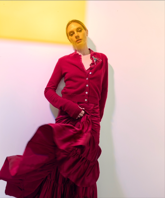 Silk Flamenco Skirt Scarlette