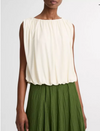 Sleeveless Bubble Top Porcelain