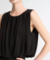 Sleeveless Bubble Top Black