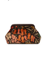 Liette Orange and Pink Floral Clutch