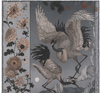 "Wind Dancer, Heaven Caller" 135cm x 135cm Wool/Silk Scarf Ash/Cinder