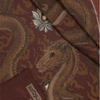 "Chasing The Pearl" 135cmx135cm Wool/Silk Scarf Cinnabar/Lacquer