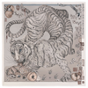 "Zouyu, Cry The Deer" 135cmx135cm 70% Wool/30% Silk Scarf Clay/Bone