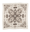 Bandana Ecru Black Grey Wool/Cashmere Scarf
