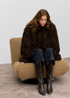 Fake Fur Jacket in Cinder Brown