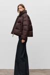 Cropped Puffer Jacket in Juniper Green